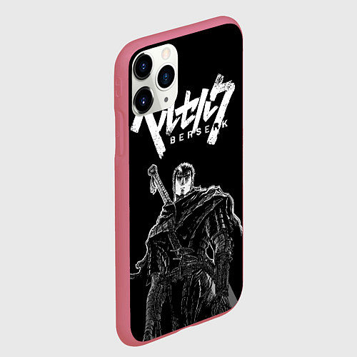 Чехол iPhone 11 Pro матовый Просто Берсерк / 3D-Малиновый – фото 2