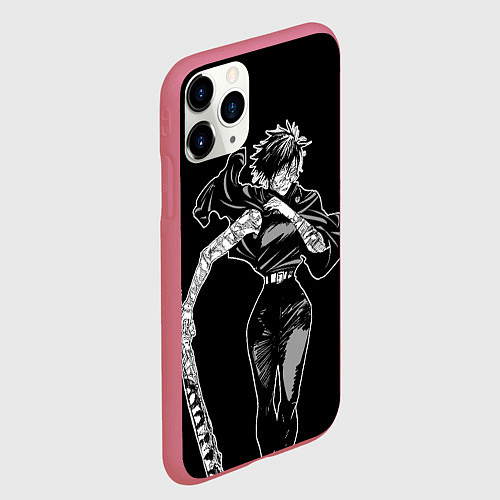 Чехол iPhone 11 Pro матовый Зенин Маки - Магическая битва / 3D-Малиновый – фото 2