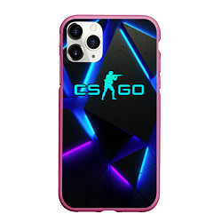 Чехол iPhone 11 Pro матовый CSGO neon geometry