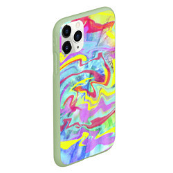 Чехол iPhone 11 Pro матовый Flash of colors, цвет: 3D-салатовый — фото 2
