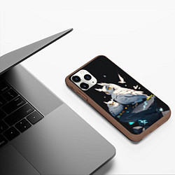 Чехол iPhone 11 Pro матовый Филины и магия, цвет: 3D-коричневый — фото 2