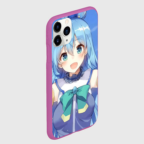 Чехол iPhone 11 Pro матовый Коносуба Аква / 3D-Фиолетовый – фото 2