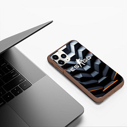 Чехол iPhone 11 Pro матовый CSGO объемная конструкция, цвет: 3D-коричневый — фото 2