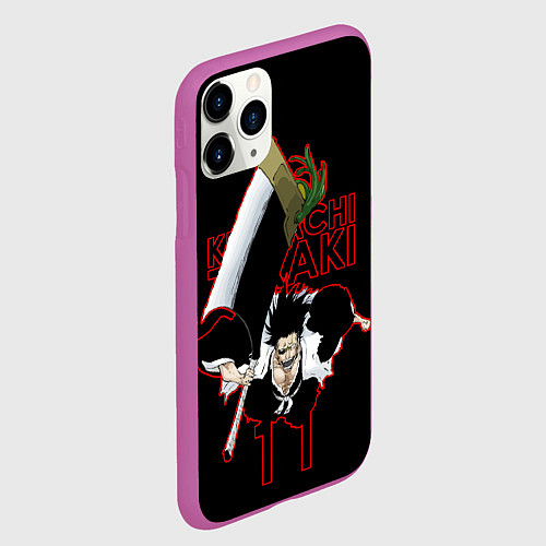 Чехол iPhone 11 Pro матовый Кенпачи Зараки - Блич / 3D-Фиолетовый – фото 2