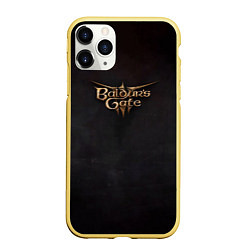 Чехол iPhone 11 Pro матовый Logo Baldurs Gate 3, цвет: 3D-желтый