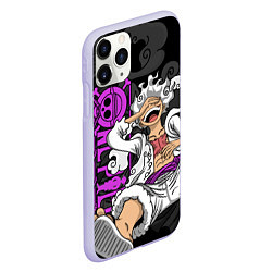 Чехол iPhone 11 Pro матовый One piece - Gear 5- purple, цвет: 3D-светло-сиреневый — фото 2