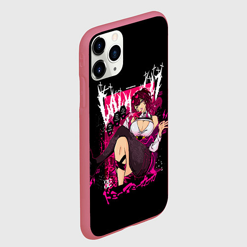 Чехол iPhone 11 Pro матовый Кафка - Хонкай / 3D-Малиновый – фото 2