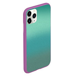 Чехол iPhone 11 Pro матовый Бирюзовый фон градиент, цвет: 3D-фиолетовый — фото 2
