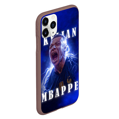 Чехол iPhone 11 Pro матовый Килиан Мбаппе сборная Франции / 3D-Коричневый – фото 2
