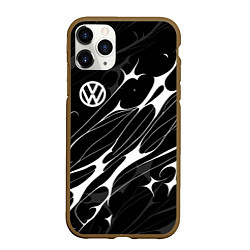 Чехол iPhone 11 Pro матовый Volkswagen - острые линии