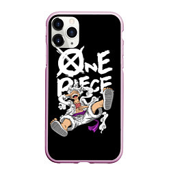 Чехол iPhone 11 Pro матовый One piece - gear 5 luffy, цвет: 3D-розовый