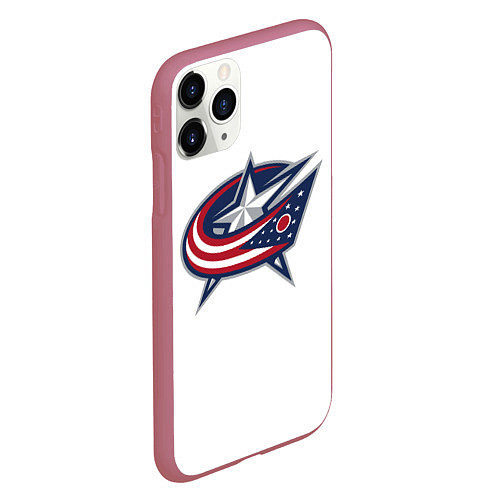 Чехол iPhone 11 Pro матовый Columbus blue jackets - Sergey Bobrovsky / 3D-Малиновый – фото 2