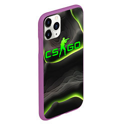 Чехол iPhone 11 Pro матовый CSGO green black logo, цвет: 3D-фиолетовый — фото 2