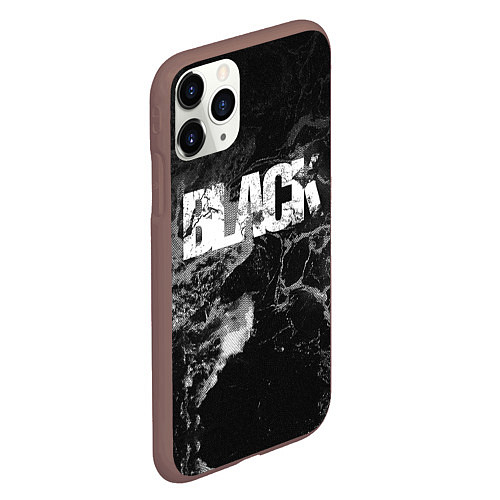 Чехол iPhone 11 Pro матовый Black - abstract / 3D-Коричневый – фото 2