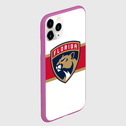 Чехол iPhone 11 Pro матовый Florida panthers - uniform - hockey, цвет: 3D-фиолетовый — фото 2