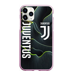 Чехол iPhone 11 Pro матовый Juventus dark green logo, цвет: 3D-розовый