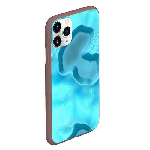 Чехол iPhone 11 Pro матовый Мятые облака / 3D-Коричневый – фото 2