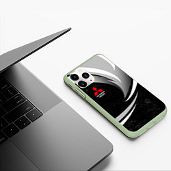 Чехол iPhone 11 Pro матовый Митсубиси - строгие оттенки, цвет: 3D-салатовый — фото 2