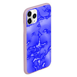 Чехол iPhone 11 Pro матовый Темно-синий мотив, цвет: 3D-розовый — фото 2