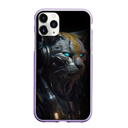 Чехол iPhone 11 Pro матовый Robot cat