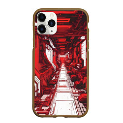 Чехол iPhone 11 Pro матовый Красная комната киберпанк, цвет: 3D-коричневый