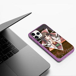 Чехол iPhone 11 Pro матовый Touhou Project Reimu, цвет: 3D-фиолетовый — фото 2