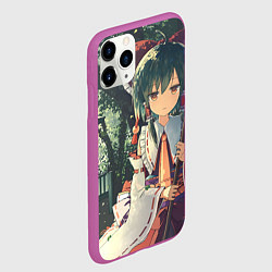 Чехол iPhone 11 Pro матовый Touhou Project Reimu Hakurei, цвет: 3D-фиолетовый — фото 2