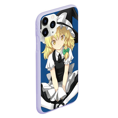 Чехол iPhone 11 Pro матовый Touhou Project Мариса Кирисаме / 3D-Светло-сиреневый – фото 2