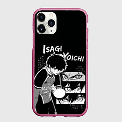 Чехол iPhone 11 Pro матовый Исаги Йоичи - Синяя тюрьма, цвет: 3D-малиновый