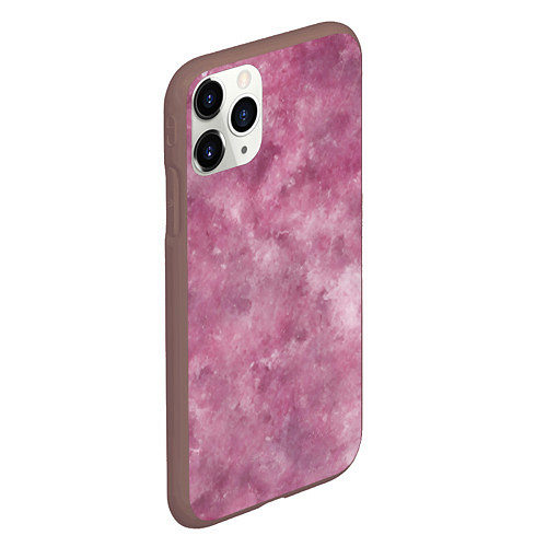 Чехол iPhone 11 Pro матовый Текстура камня родонита / 3D-Коричневый – фото 2