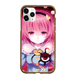 Чехол iPhone 11 Pro матовый Touhou Project Сатори Комейдзи, цвет: 3D-коричневый