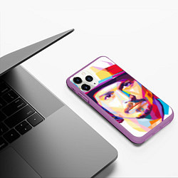 Чехол iPhone 11 Pro матовый Актер, цвет: 3D-фиолетовый — фото 2