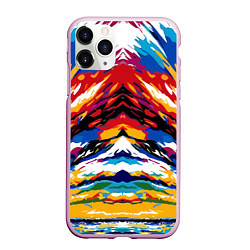 Чехол iPhone 11 Pro матовый Vanguard abstraction - vogue - art, цвет: 3D-розовый
