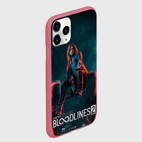 Чехол iPhone 11 Pro матовый Мистер Дамп Vampire the masquerade bloodlines 2 / 3D-Малиновый – фото 2