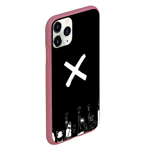 Чехол iPhone 11 Pro матовый Мы накама - One Piece / 3D-Малиновый – фото 2