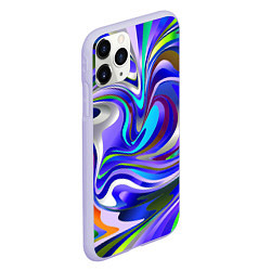 Чехол iPhone 11 Pro матовый Цветомузыка настроения, цвет: 3D-светло-сиреневый — фото 2