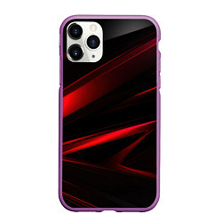 Чехол iPhone 11 Pro матовый Black and red