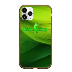 Чехол iPhone 11 Pro матовый CSGO green logo