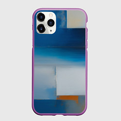 Чехол iPhone 11 Pro матовый Синяя палитра, цвет: 3D-фиолетовый