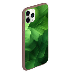 Чехол iPhone 11 Pro матовый Green lighting background, цвет: 3D-коричневый — фото 2