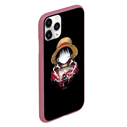 Чехол iPhone 11 Pro матовый Luffi / 3D-Малиновый – фото 2