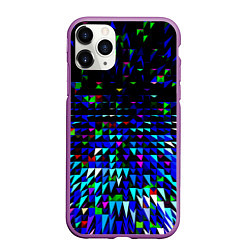 Чехол iPhone 11 Pro матовый Пирамиды, цвет: 3D-фиолетовый