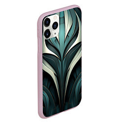 Чехол iPhone 11 Pro матовый Абстрактные узор в виде лица, цвет: 3D-розовый — фото 2