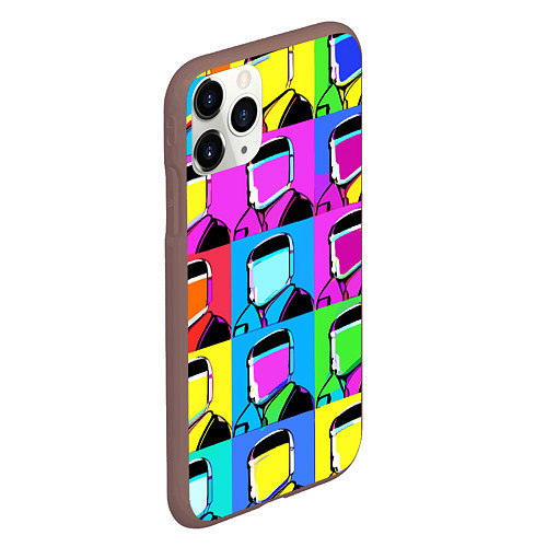 Чехол iPhone 11 Pro матовый Pop art - abstraction - vogue / 3D-Коричневый – фото 2