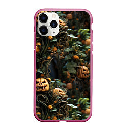 Чехол iPhone 11 Pro матовый Hallowen приходит, цвет: 3D-малиновый