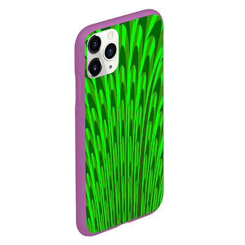 Чехол iPhone 11 Pro матовый Травяные стрелы / 3D-Фиолетовый – фото 2