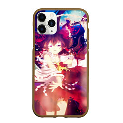 Чехол iPhone 11 Pro матовый Touhou Project Reimu Хакурей, цвет: 3D-коричневый