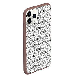 Чехол iPhone 11 Pro матовый Мур мур надпись и логотип, цвет: 3D-коричневый — фото 2