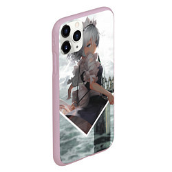 Чехол iPhone 11 Pro матовый Touhou Project Sakuya Izayoi, цвет: 3D-розовый — фото 2
