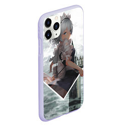 Чехол iPhone 11 Pro матовый Touhou Project Sakuya Izayoi, цвет: 3D-светло-сиреневый — фото 2